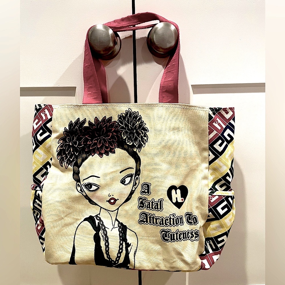 Harajuku Lovers vintage Y2K kawaii canvas tote bag NWOT - Picture 2 of 7